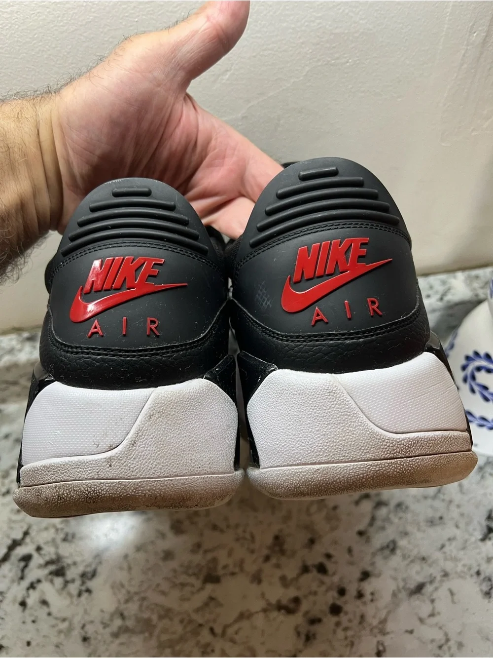 Keywords): Nike Jordan Point Lane ASW Black White University Red size 12